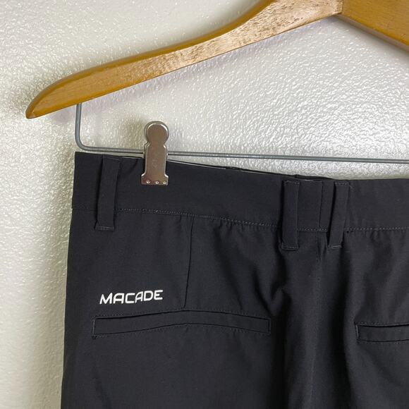 Macade Golf Pants Mens 30 Black Slim Fit Tapered Leg Ankle Zip Jogger *Altered - Picture 10 of 12